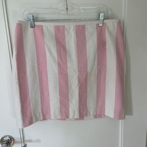 MADEWELL Pink & White Stripe Mini Skirt Size 12